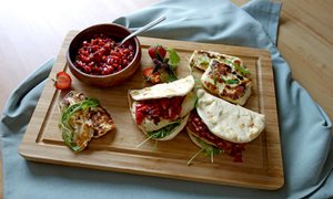 Halloumi im Fladenbrot