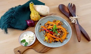 Kürbis-Kichererbsen-Salat