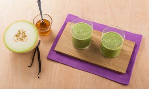 Melonen-Gurken Smoothie mit Weizengras