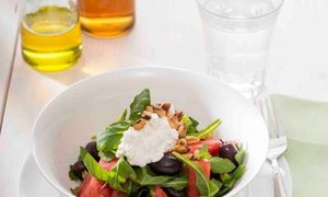 Wassermelonensalat mit Hüttenkäse